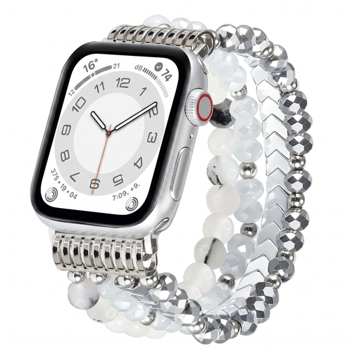 Correa con cuentas Apple Watch (plata)