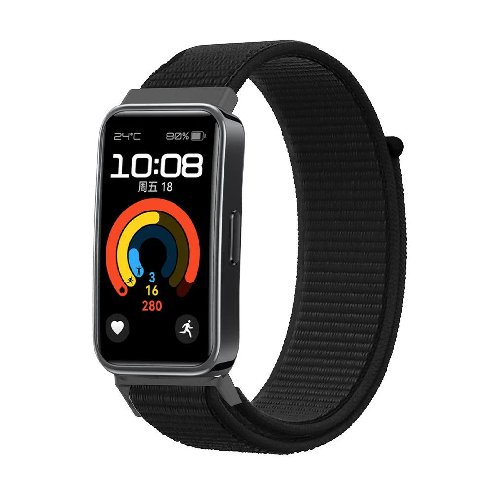 Correa nylon Huawei Band 10 (negra)