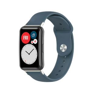 Silicone Sport Strap, on a watch, 3/4 front view