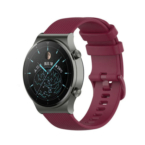 Premium Silicone Strap, on a watch, 3/4 front view