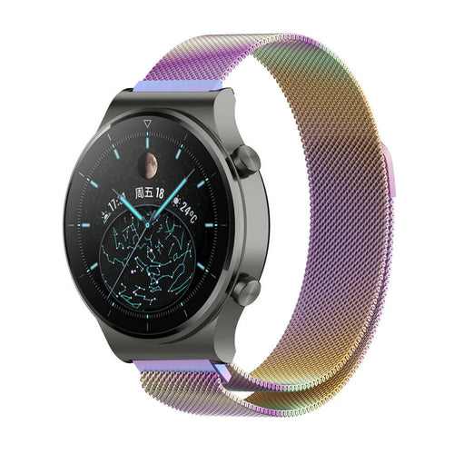 Milanese Strap, on a watch, 3/4 front view