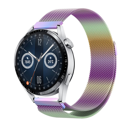 Milanese Strap, on a watch, 3/4 front view