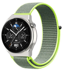 Nylon Strap, fluorescent, on a watch, 3/4 front view