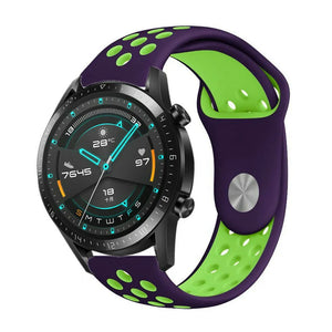 Silicone Sport Strap, on a watch, 3/4 front view