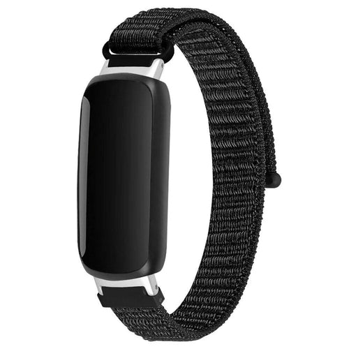 Nylon Strap, black, on a watch, 3/4 front view