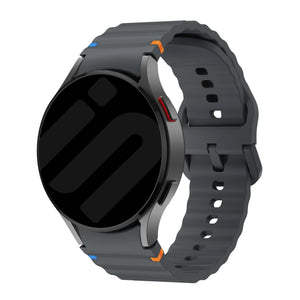 Correa ondulada Samsung Galaxy Watch 4 44mm 6 - 40mm (grafito)