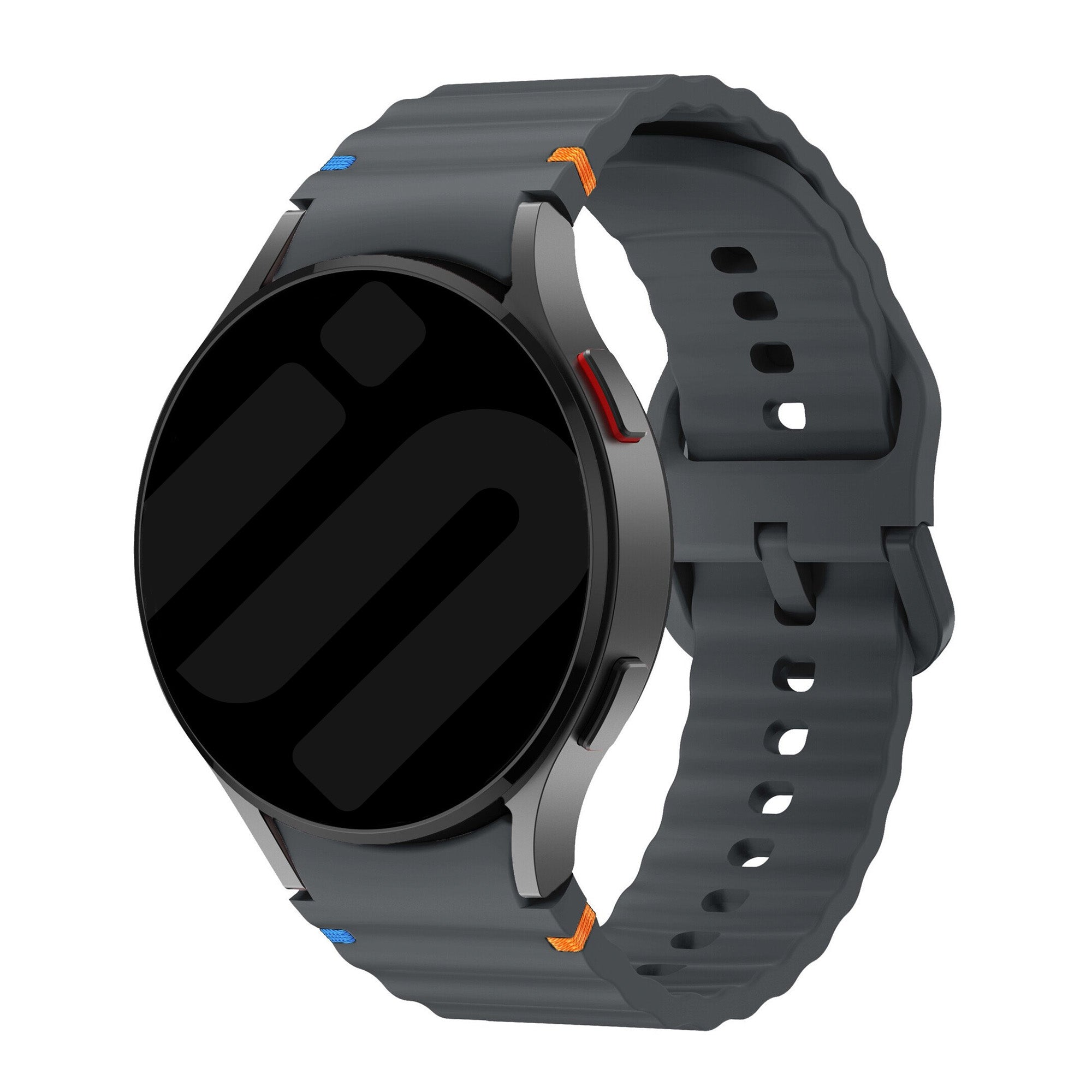 Correa ondulada Samsung Galaxy Watch 4 44mm 4 Classic 42mm (grafito)