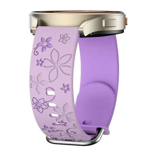 Correa silicona con flores Oppo Watch X2 Mini (lavanda/púrpura)
