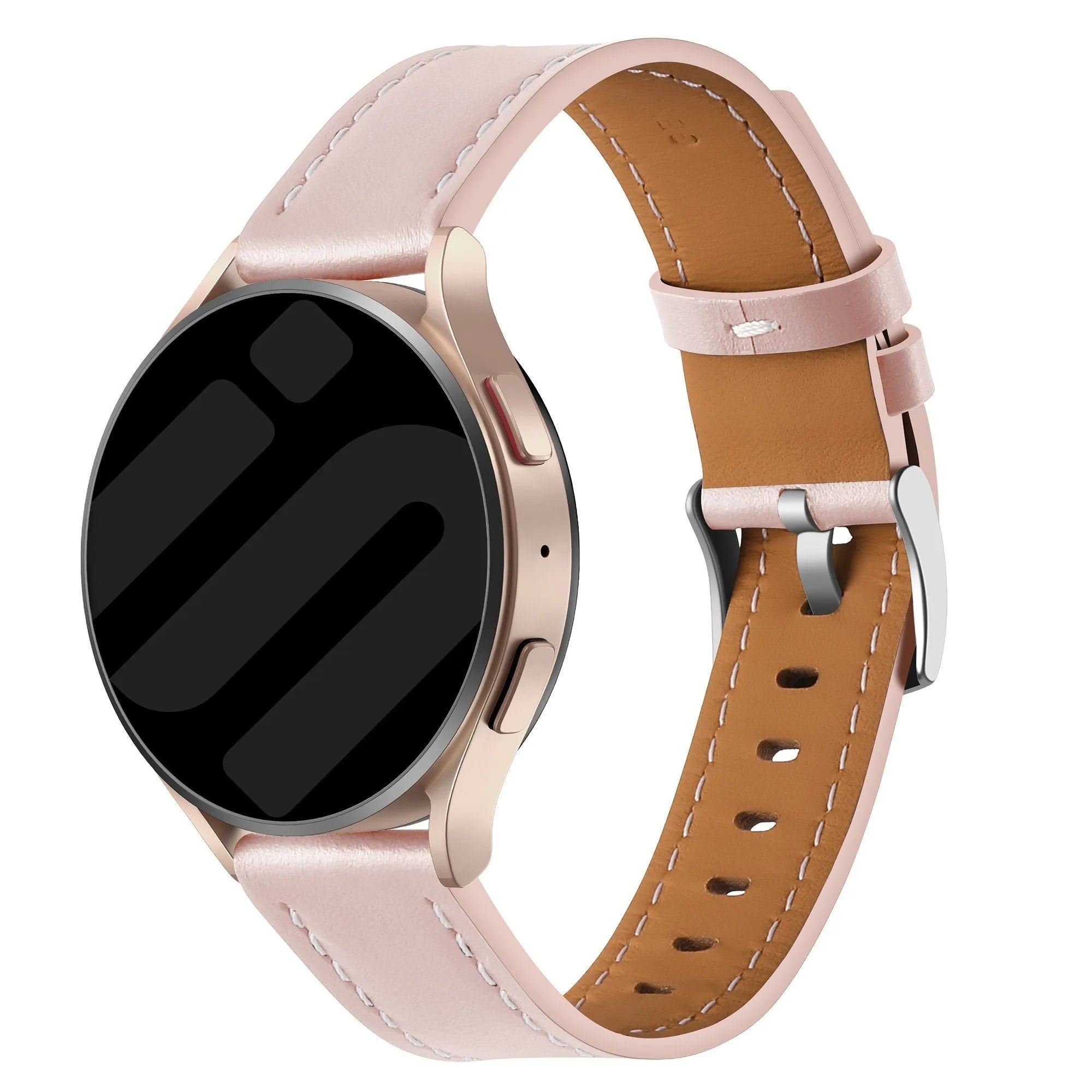 Polar Pacer 'One Push' Leather Strap (Light Pink)