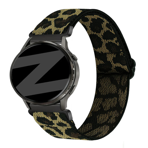 Bandz Correa nylon elástica Actyve Smartwatch 20mm (Leopardo)