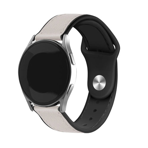 Correa híbrida de cuero OnePlus Watch 3 (blanca)