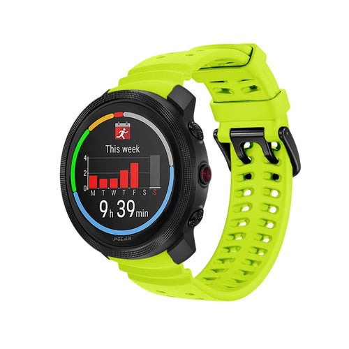 Polar Vantage M3 Silicone Grain Strap (Lime)