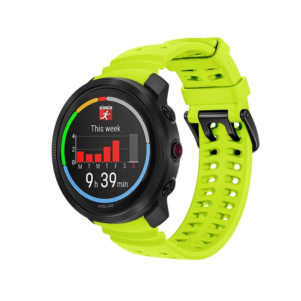 Polar Vantage M3 Silicone Grain Strap (Lime)