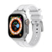 Apple Watch Ultra Luxury Liquid Silicone Strap (White/Silver)