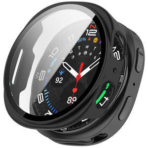 Samsung Galaxy Watch 8 - 40mm / 9 - 40mm Hard Case with Glass (Black)