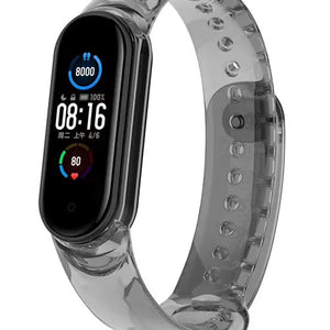 Silicone Colour Changing Crystal, black, on a watch, 3/4 front view