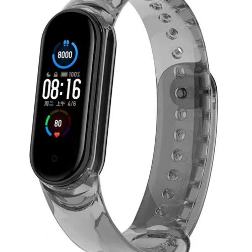 Silicone Colour Changing Crystal, black, on a watch, 3/4 front view