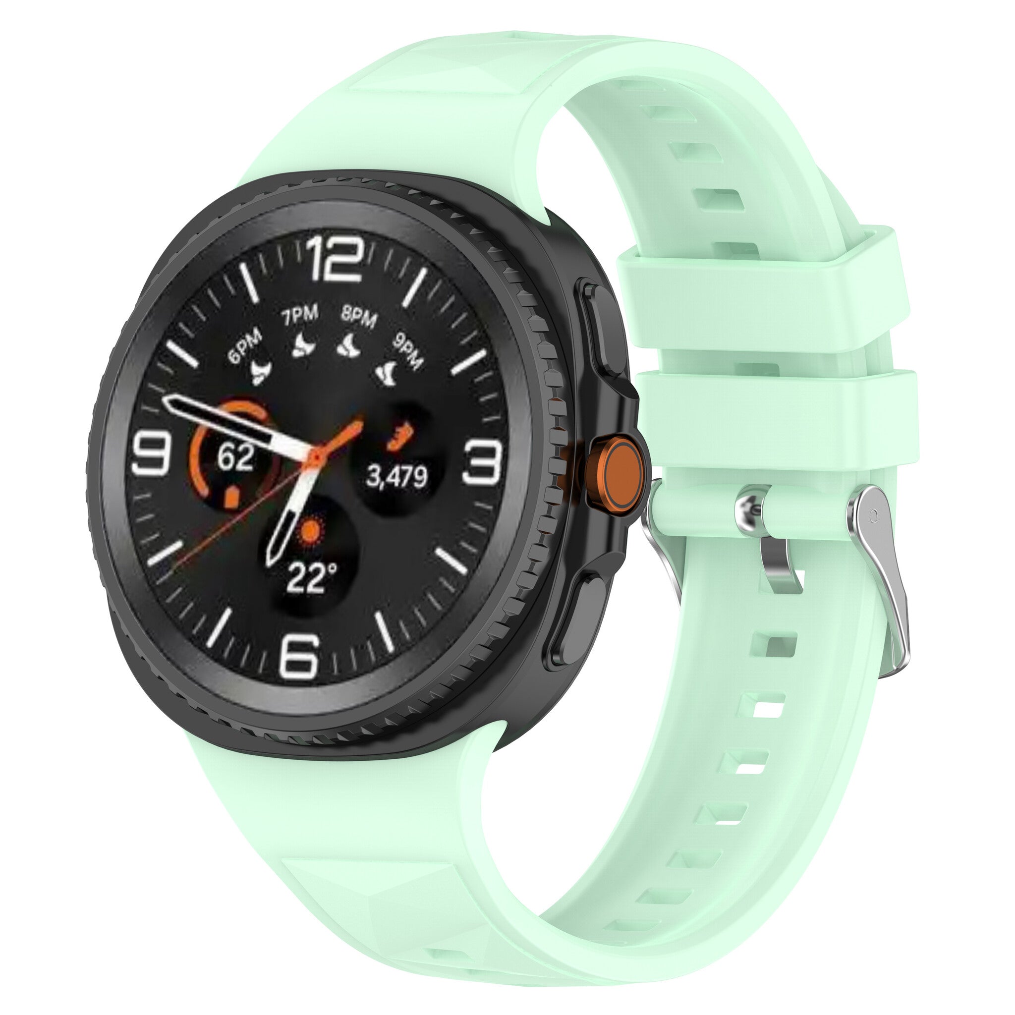 Correa silicona diamante Samsung Galaxy Watch 9 - 40mm ((verde) menta )