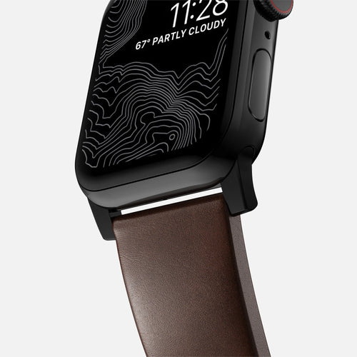 Nomad Correa cuero moderna Apple Watch (marrón/negro)
