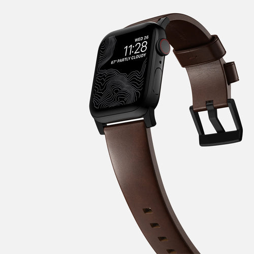 Nomad Correa cuero moderna Apple Watch (marrón/negro)