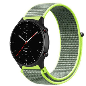 Nylon Strap, fluorescent, on a watch, 3/4 front view