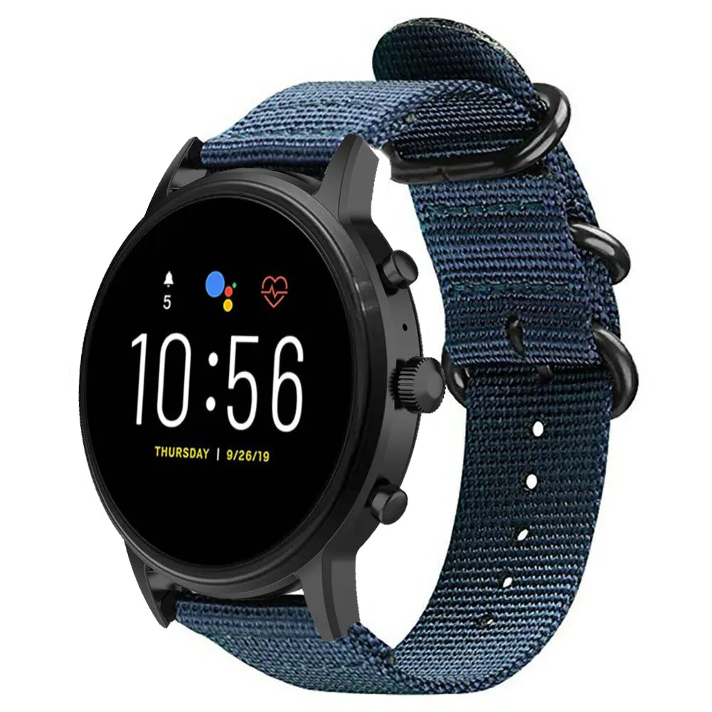 Bracelet nylon con hebilla Fossil Gen 4 Explorist HR (azul)