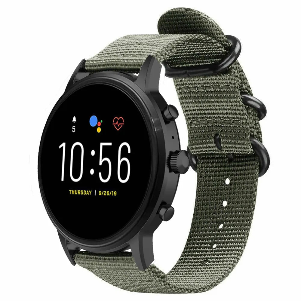 Bracelet nylon con hebilla Fossil Gen 4 Explorist HR (verde)