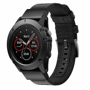 Garmin D2 Mach 2 - 47mm Nylon Hybrid Strap (Black)
