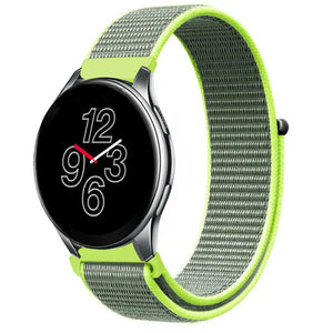Nylon Strap, fluorescent, on a watch, 3/4 front view