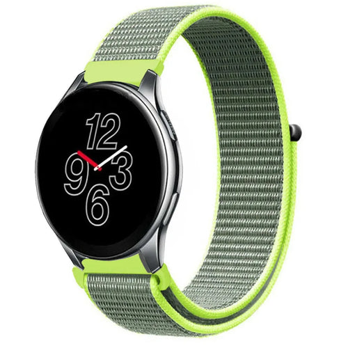 Nylon Strap, fluorescent, on a watch, 3/4 front view
