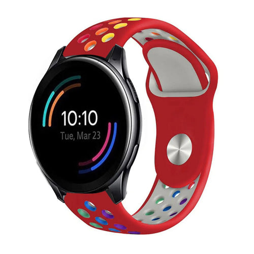 Silicone Sport Strap, on a watch, 3/4 front view