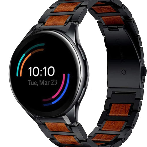 OnePlus Watch 3 Wooden/Steel Strap (Black)