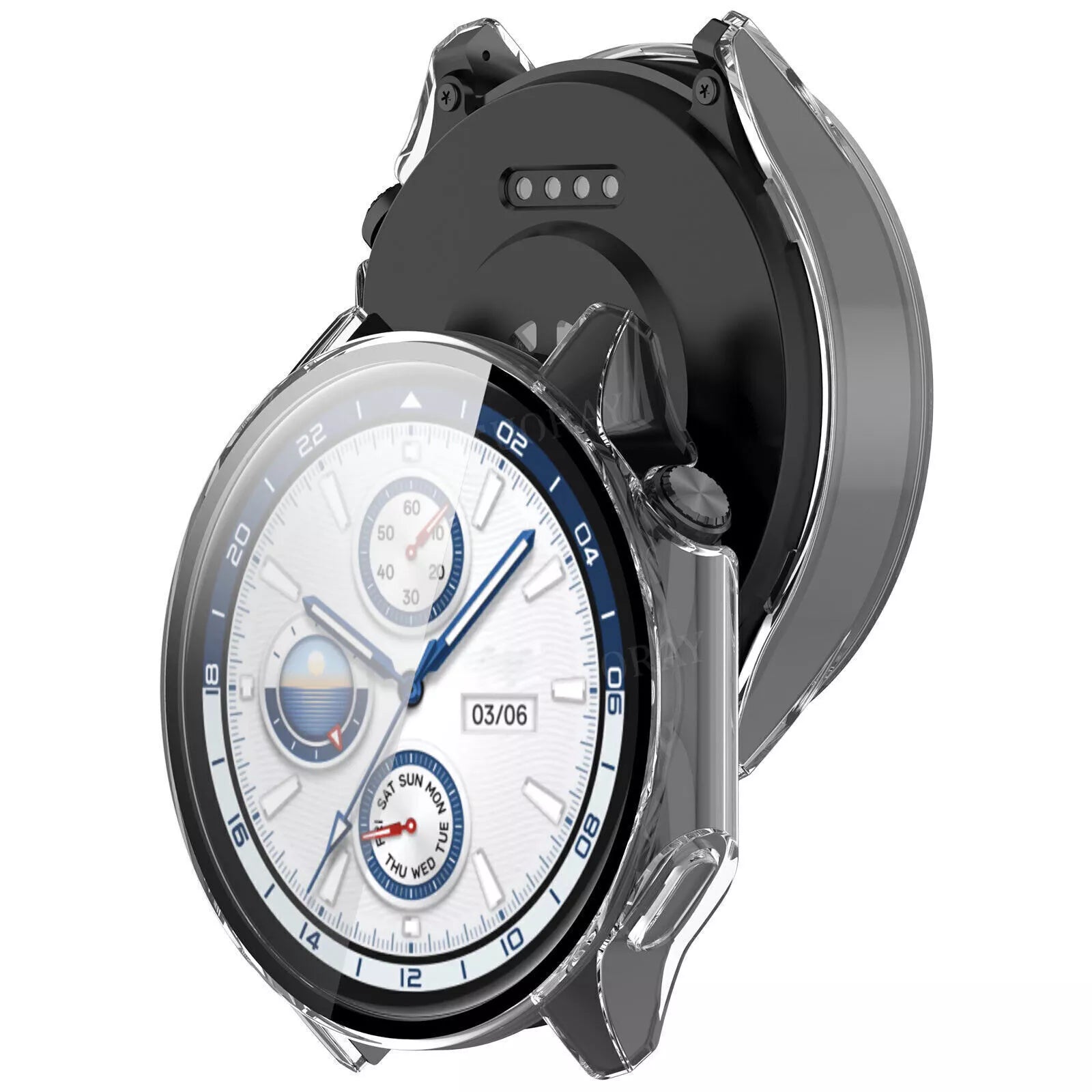 Funda rígido con cristal OnePlus Watch 2 (transparente)