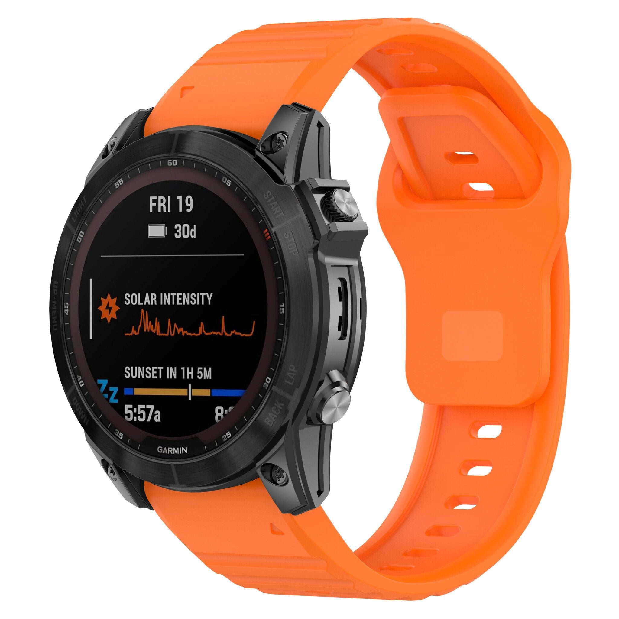 Correa silicona Outdoor Garmin Quatix 8 Pro - 47mm (naranja)