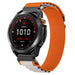 Correa Alpine nylon Garmin Fenix 7x (naranja/beige)