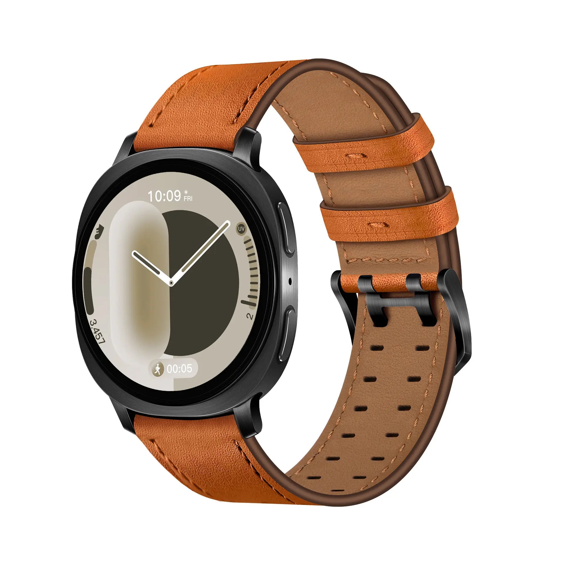 Correa cuero con doble pasador Samsung Galaxy Watch 9 - 44mm (naranja)