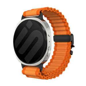 Correa nylon Outdoor con hebilla-P Samsung Galaxy Watch 9 - 40mm (naranja/negro)