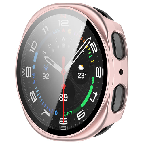 Funda con vidrio Samsung Galaxy Watch 8 - 40mm / 9 - 40mm (rosa)