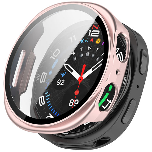 Funda con vidrio Samsung Galaxy Watch 8 - 40mm / 9 - 40mm (rosa)