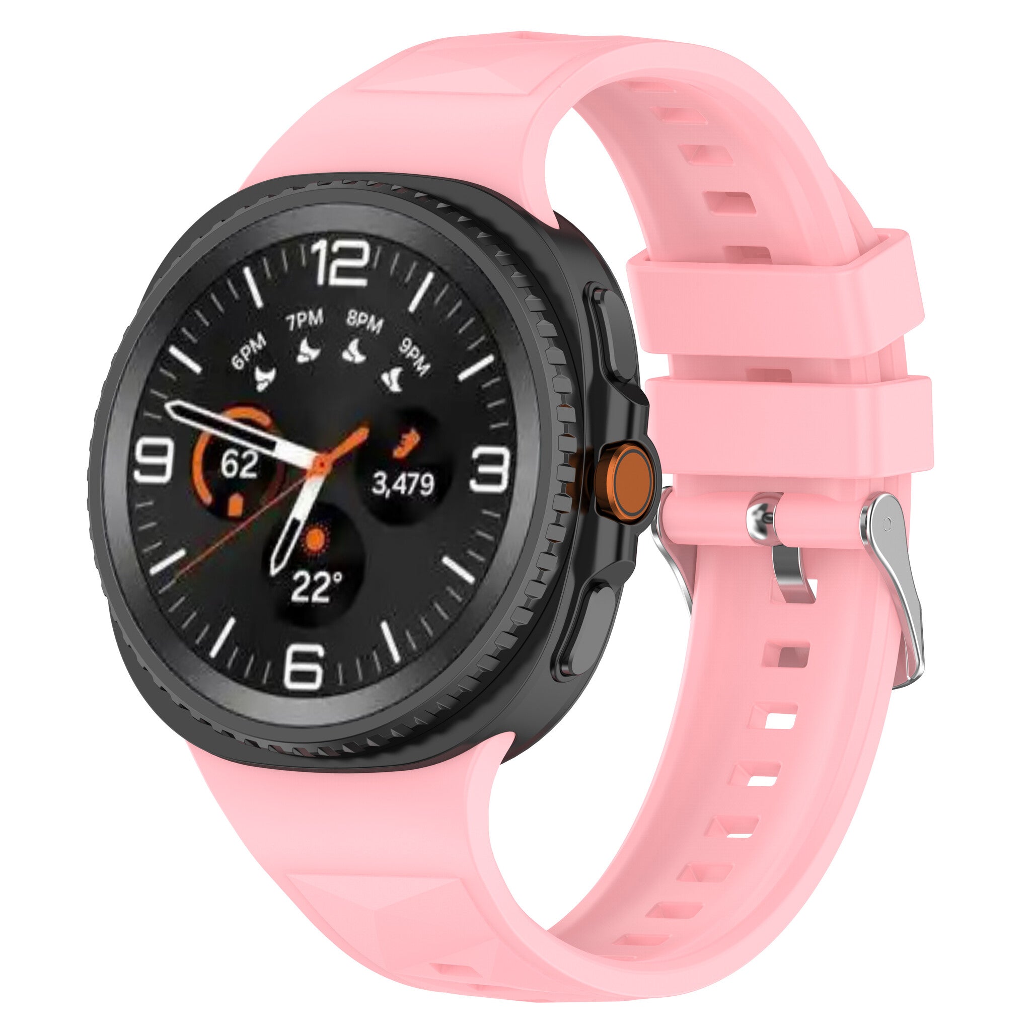 Correa silicona diamante Samsung Galaxy Watch 9 - 44mm (rosa)