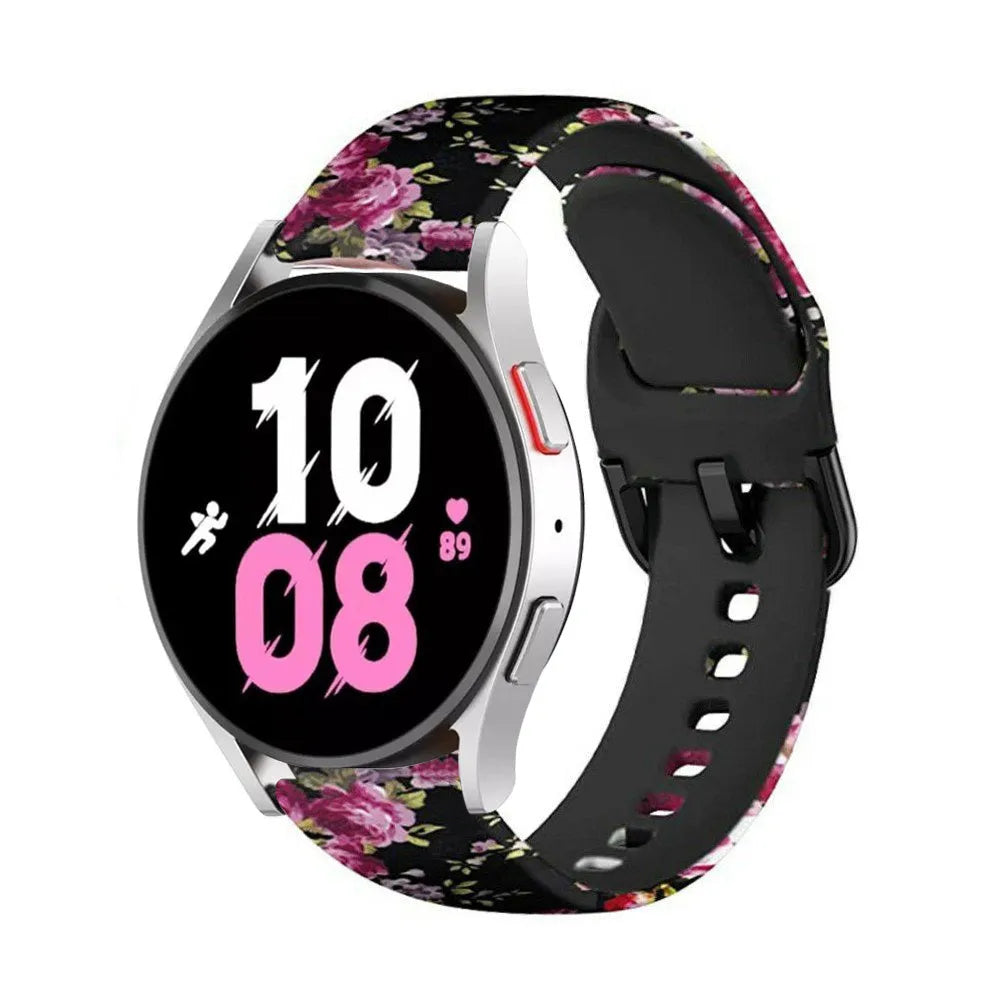 Print Silicone Strap, on a watch, 3/4 front view
