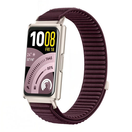 Correa nylon ondulada Huawei Band 11 Pro (ciruela)