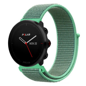 Nylon Strap, mint, on a watch, 3/4 front view