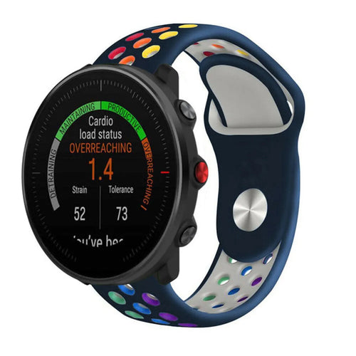 Silicone Sport Strap, on a watch, 3/4 front view