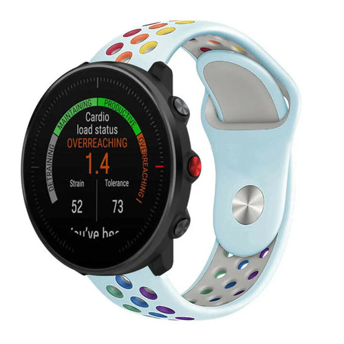 Silicone Sport Strap, on a watch, 3/4 front view