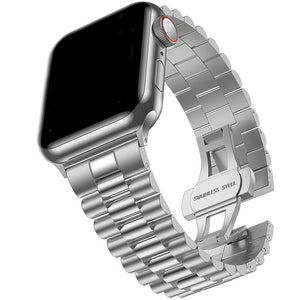 Presidential Steel Strap, titanium, on a watch, 3/4 front view