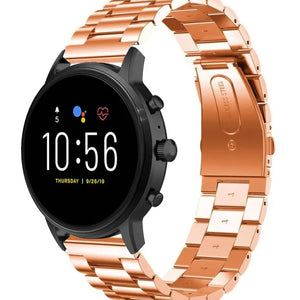 Correa acero Fossil Gen 4 Explorist HR (rosa dorado)
