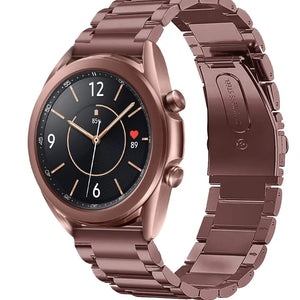 Steel Strap, bronze, on a watch, 3/4 front view