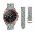 Correa cuero con purpurina Samsung Galaxy Watch 3 41mm (plata)