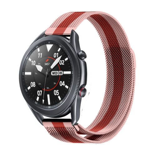 Correa milanesa Samsung Galaxy Watch 3 45mm (rojo/rosa)